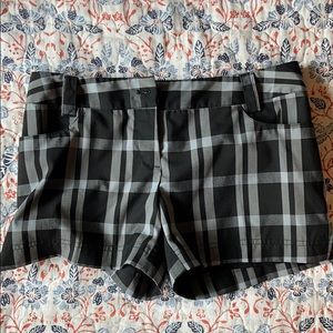 Plaid Adidas shorts